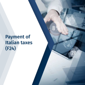 Payment of Italian taxes (F24)